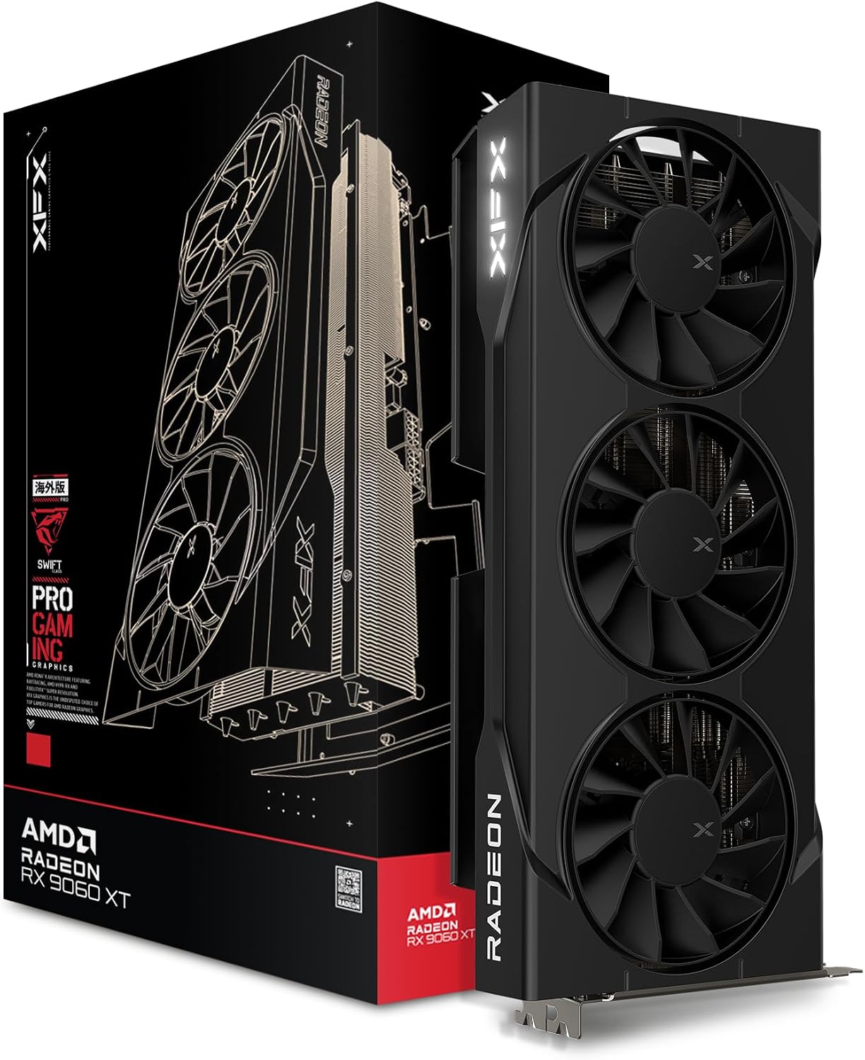 Swift AMD Radeon RX 9060 XT OC - Triple Fan Gaming Graphics Card 16Gb ulasan dan harga