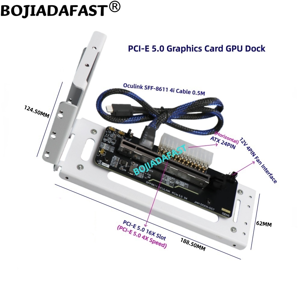 Kartu Adaptor PCI-E 5.0 16X GE - Oculink Egpu Dock Graphics Card ulasan dan harga