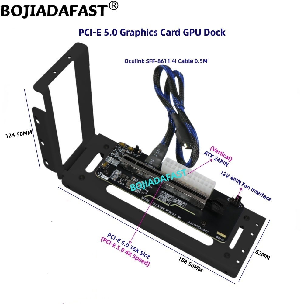 Kartu Adaptor PCI-E 5.0 16X GE - Oculink Egpu Dock Graphics Card ulasan dan harga